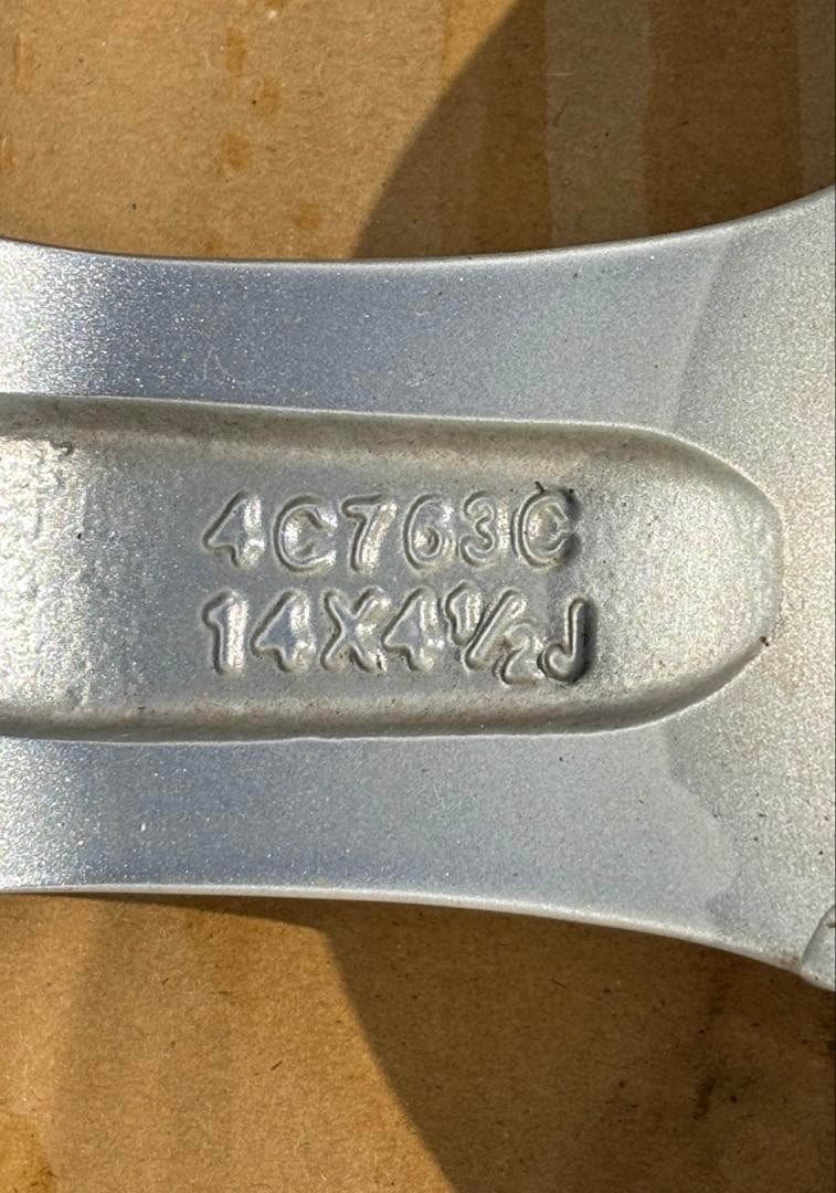 ブリヂストン14インチ ホイール 4本セット PCD100 ⒋5J 軽