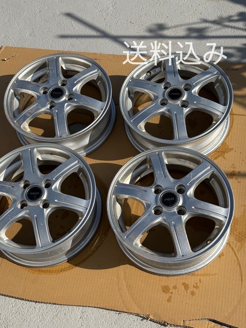 ブリヂストン14インチ ホイール 4本セット PCD100 ⒋5J 軽