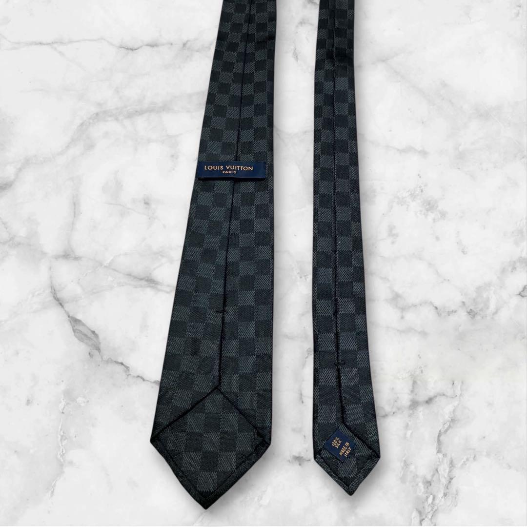 【箱付き】LOUIS VUITTON ルイヴィトン　ネクタイ　ダミエ　黒