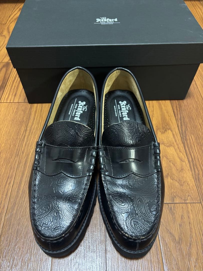 KENFORD ケンフォード ローファー つま先ペイズリー柄 革靴 26.5cm