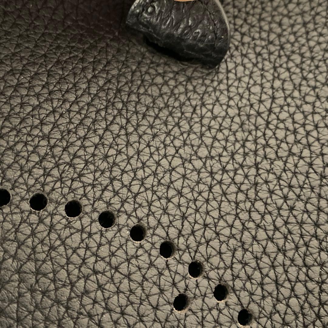 HERMES エルメス　ミニエブリン　ブラック×ゴールド　D刻印　美品