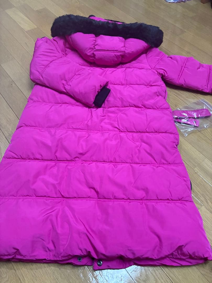 Desigualベルト付きパデットコート　取り外しフード S ピンク