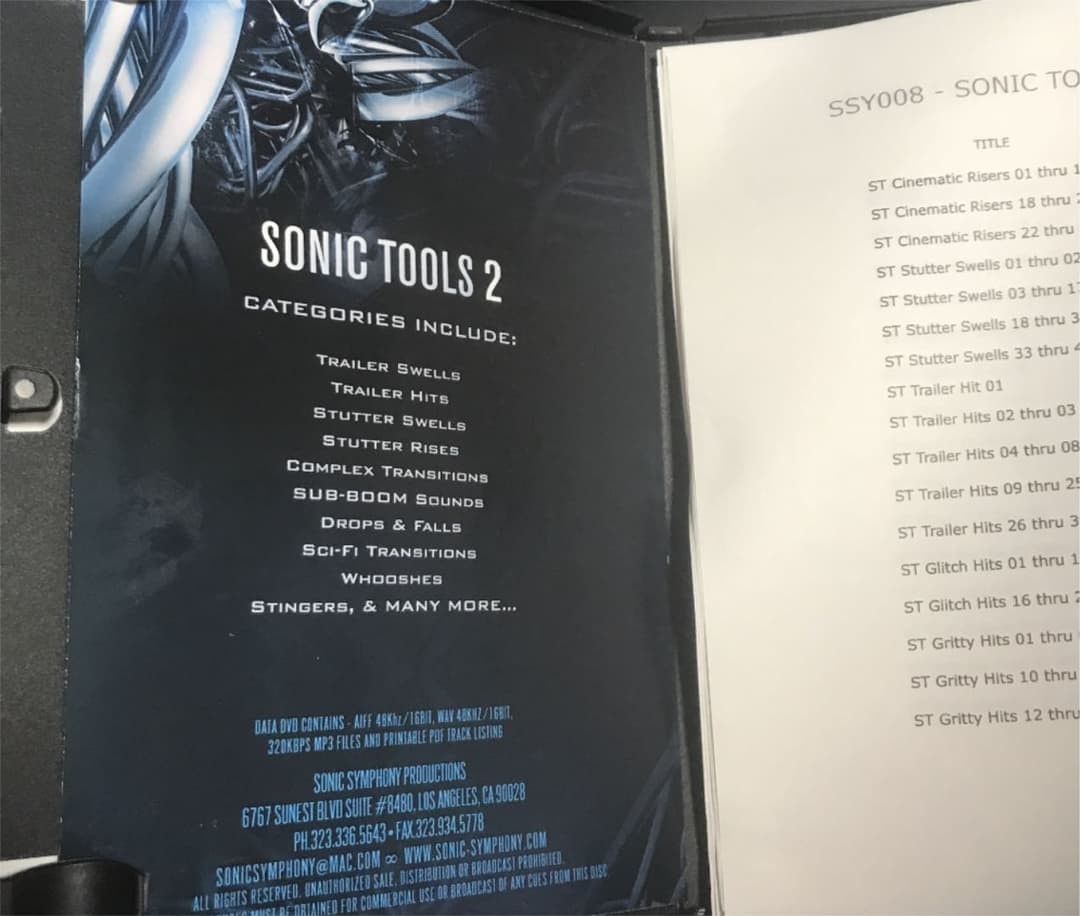 希少！Sonic Textures & Sonic Tools2 DVD