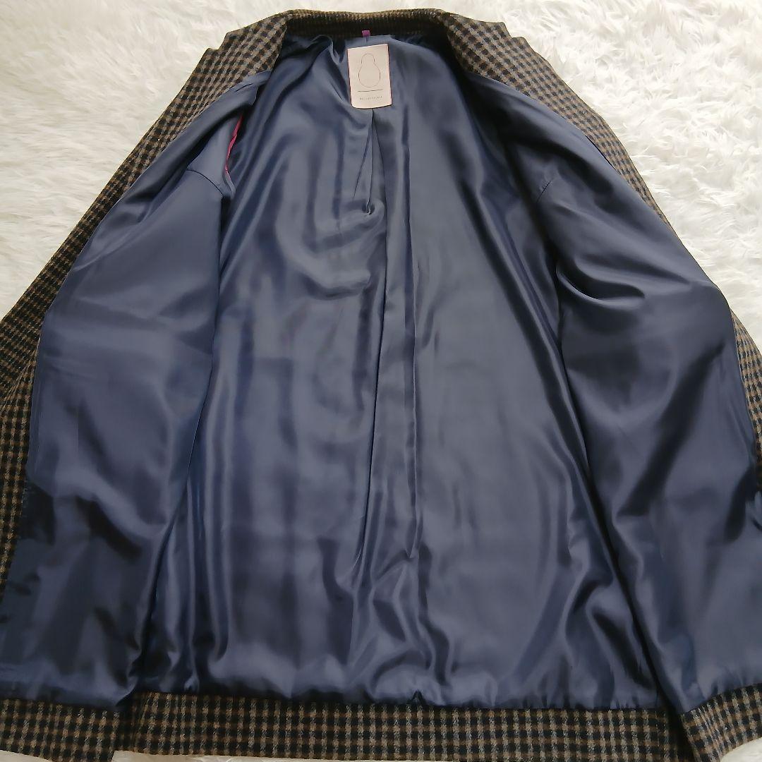 【Pal'las Palace】ウール　スタンドカラー　チェック　千鳥柄