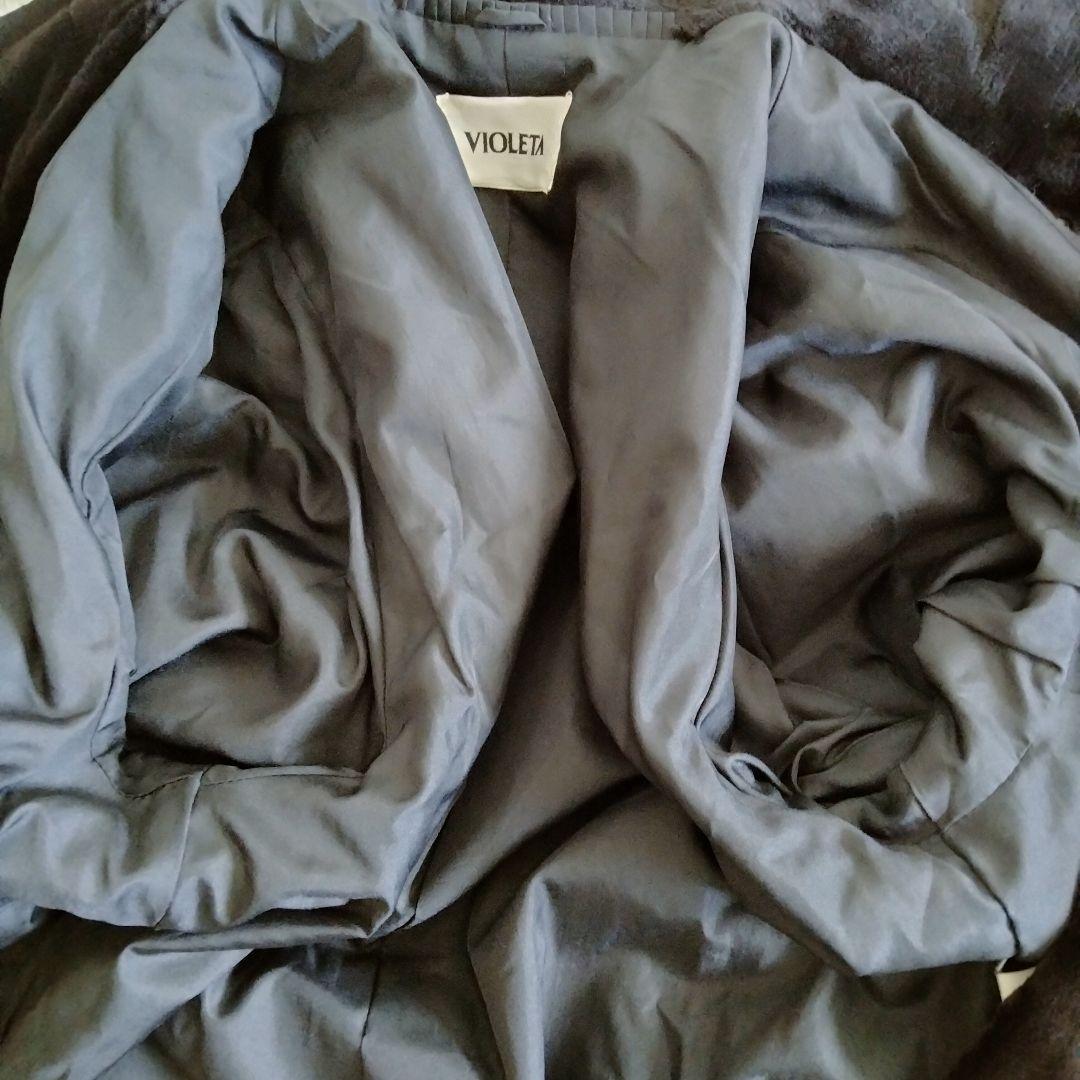 SAGAミンク/サガミンク　シェアードミンク　ファーロングコートブラック