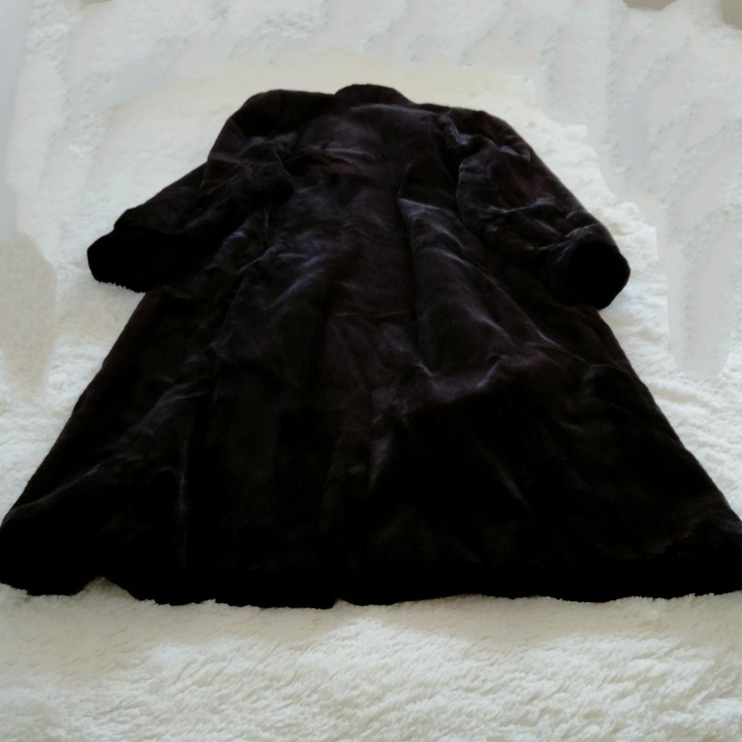 SAGAミンク/サガミンク　シェアードミンク　ファーロングコートブラック