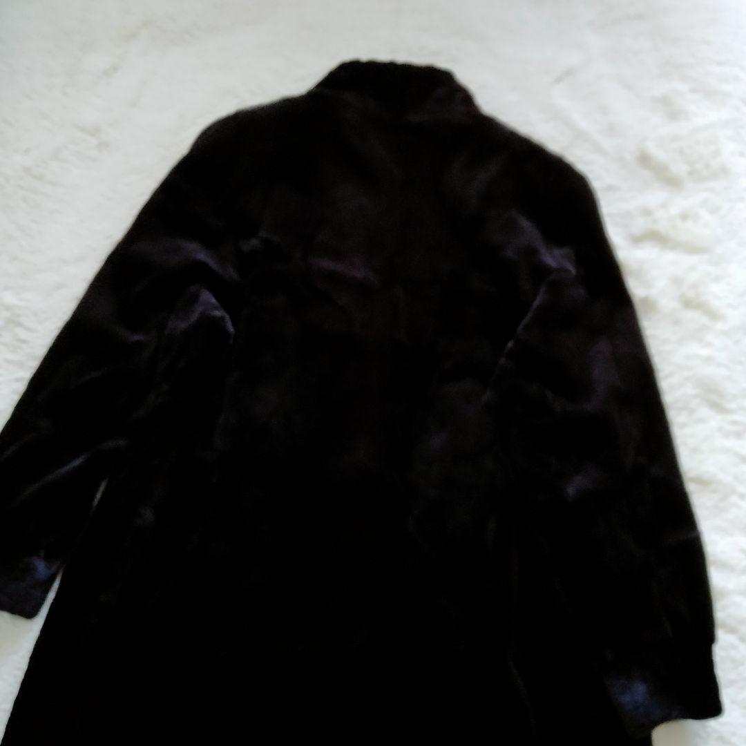 SAGAミンク/サガミンク　シェアードミンク　ファーロングコートブラック