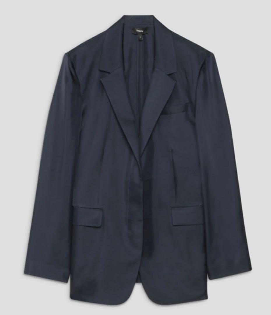 【25FW 新作】　Theory シルクジャケット　ウォッシャブル素材