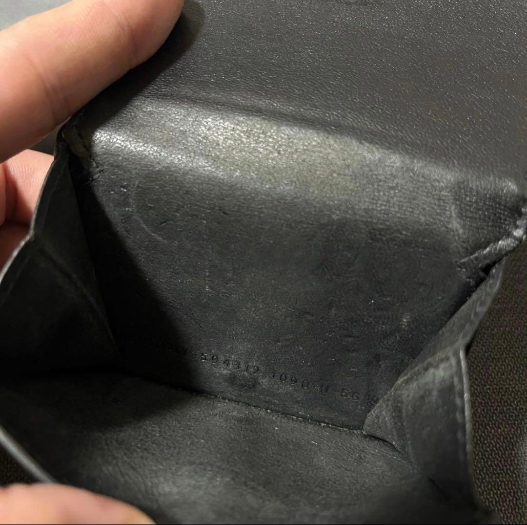 【美品】BALENCIAGA 三つ折り財布 ブラック