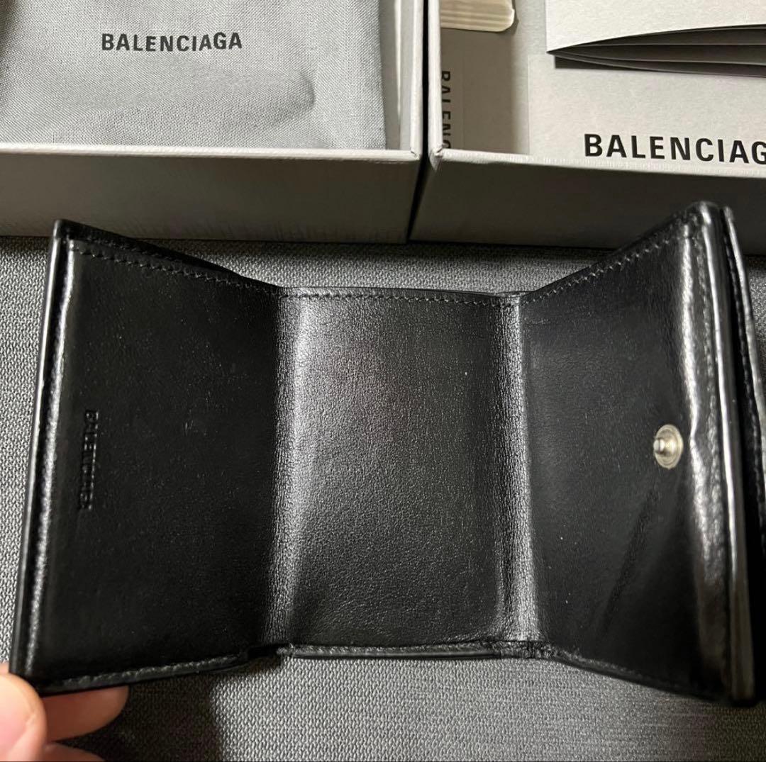 【美品】BALENCIAGA 三つ折り財布 ブラック