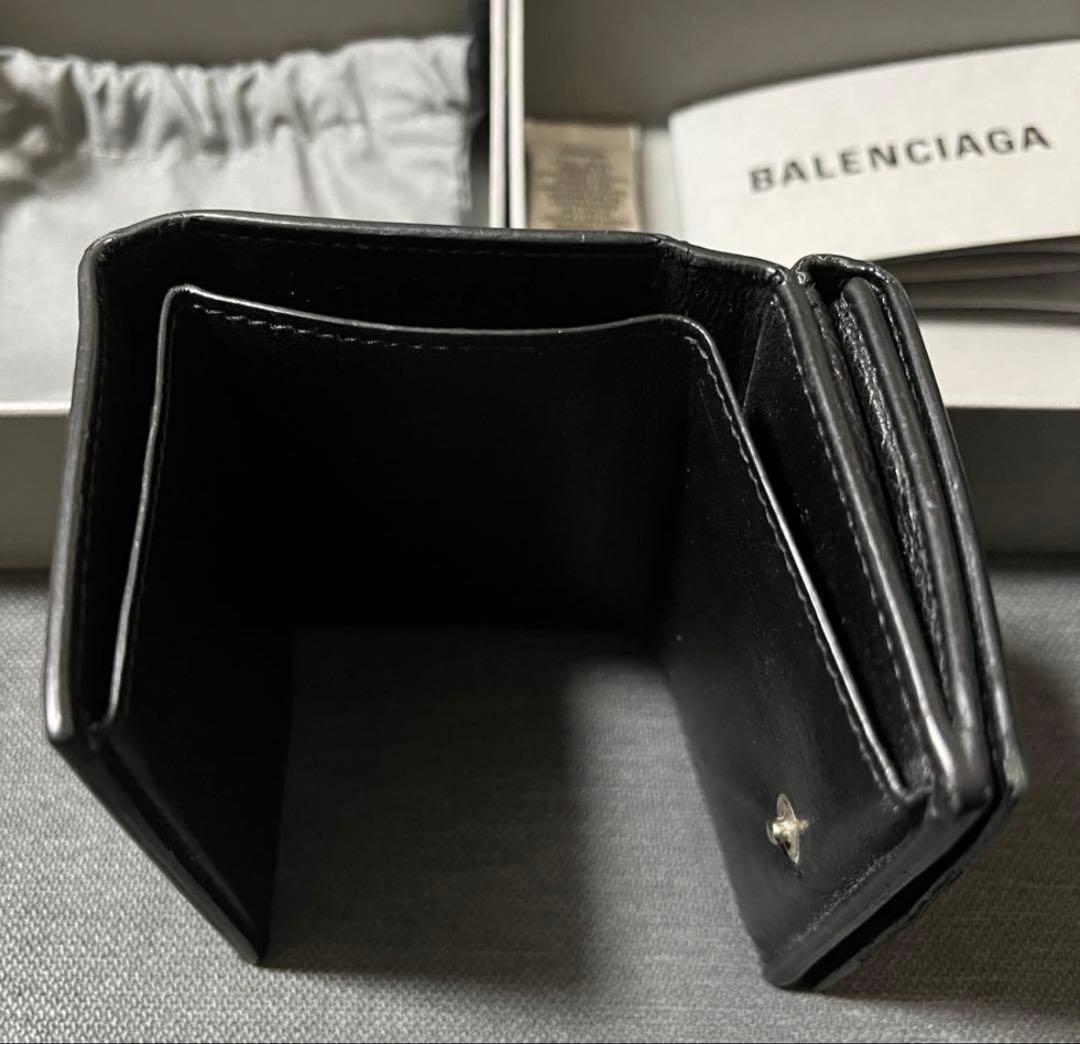 【美品】BALENCIAGA 三つ折り財布 ブラック