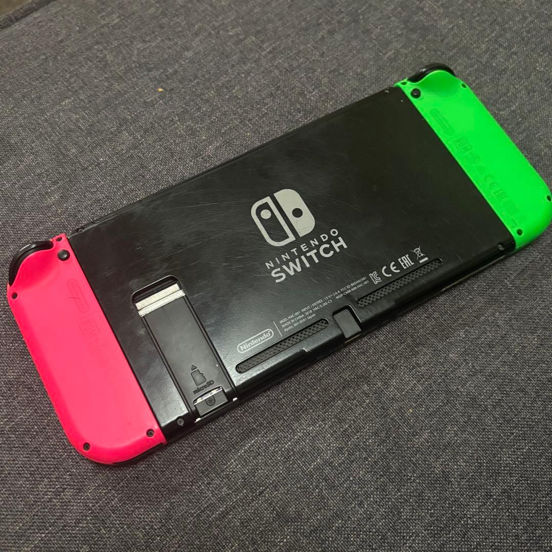 【セール中】Nintendo Switch グリーン/ピンク 本体 ケース付き