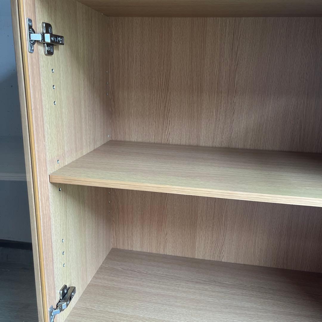 るる★無印 オーク材キャビネット・ガラス扉