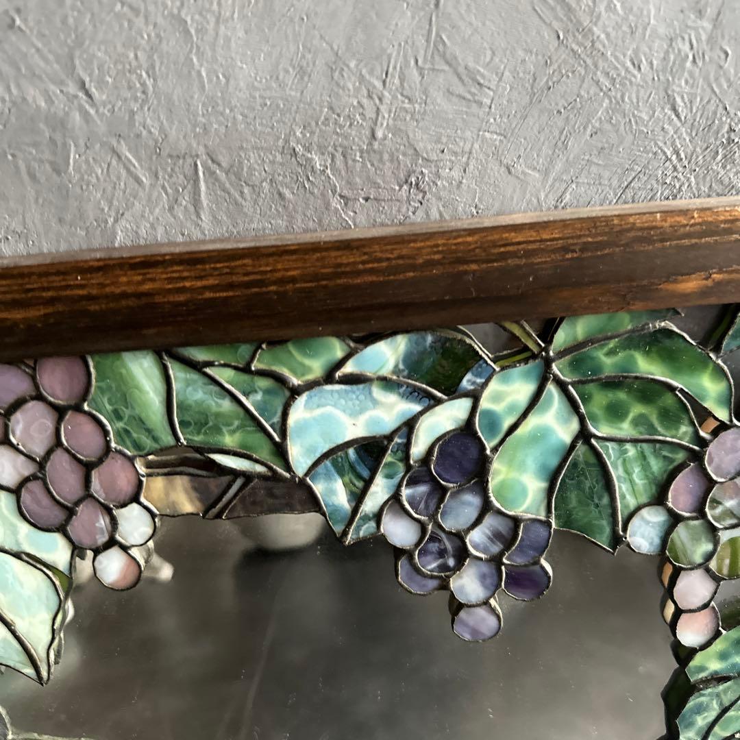 最終お値下げ❣️素敵すぎる❣️ヴィンテージ　ステンドグラス壁掛け鏡　ミラー