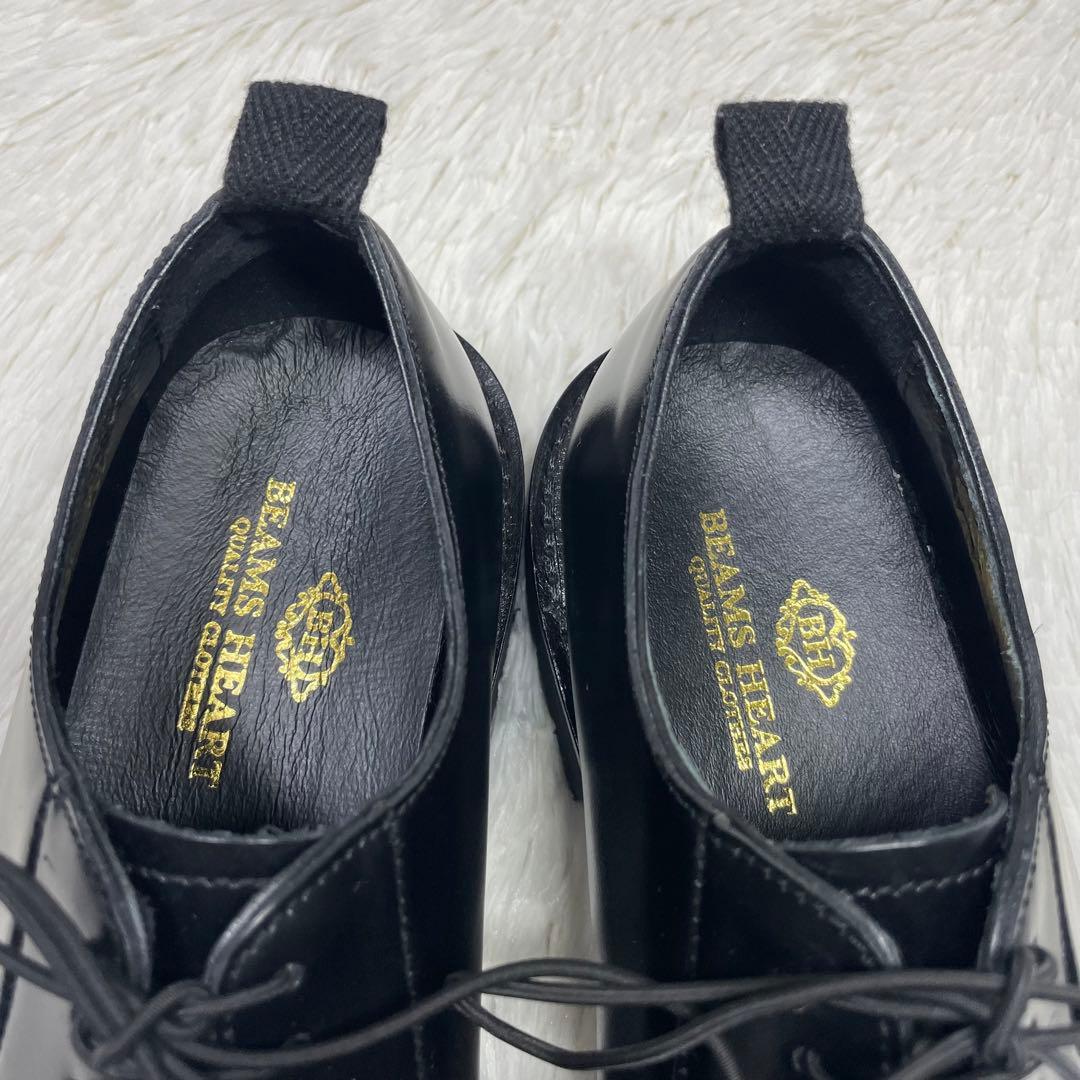極美品✨定価2.1万　BEAMS HEART プレーントゥシューズ　本革　日本製