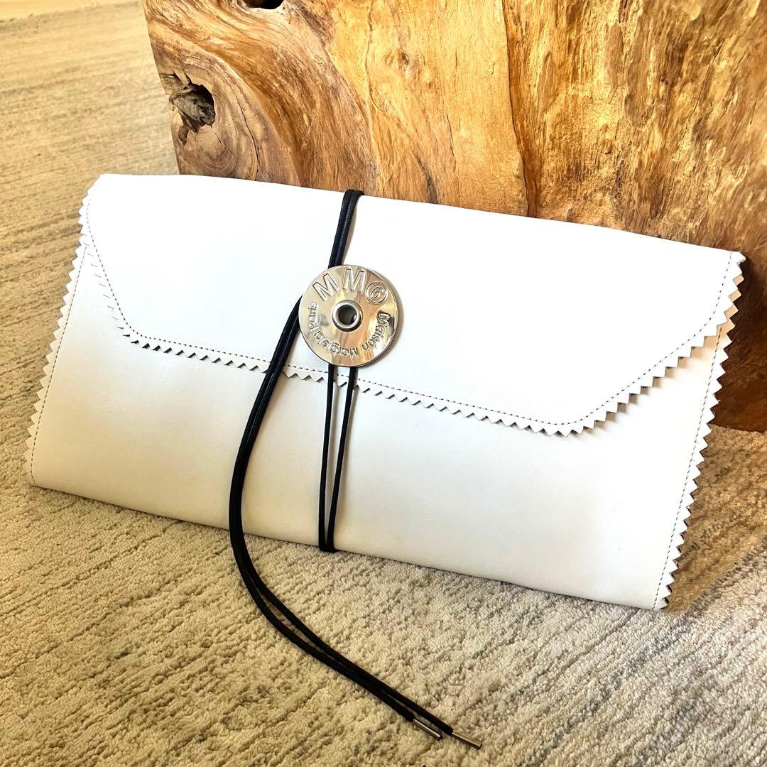 MM6 MaisonMargiela マルジェラのクラッチバッグ(白)