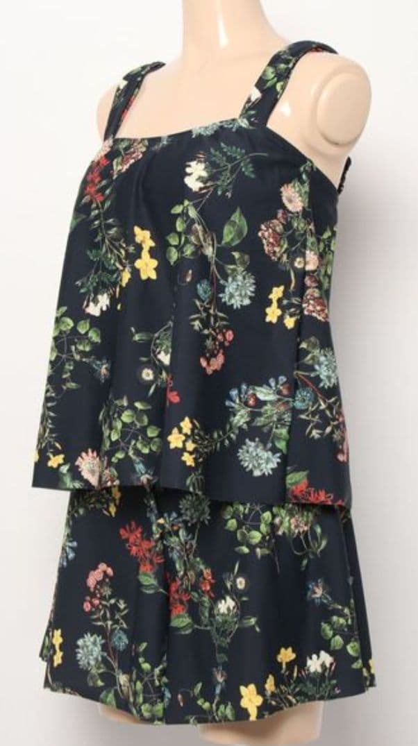 三愛水着楽園　水着 タンキニ　３点セット「San-ai Resort」ネイビーL