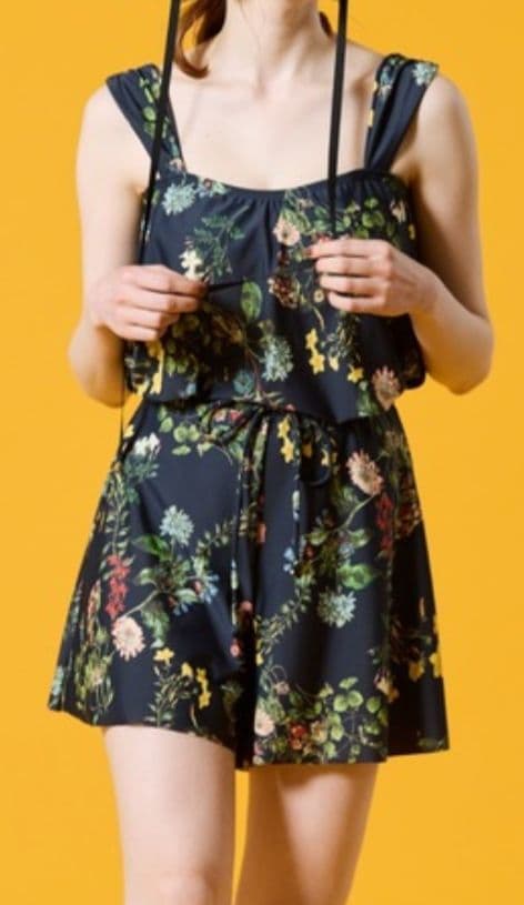 三愛水着楽園　水着 タンキニ　３点セット「San-ai Resort」ネイビーL