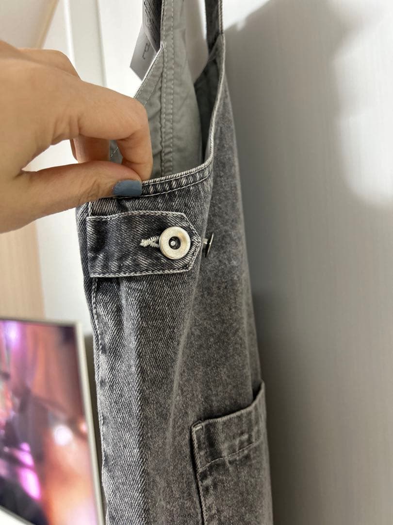 グレー デニム サロペット Mサイズ　ヤマダヤラディエイトRADIATE