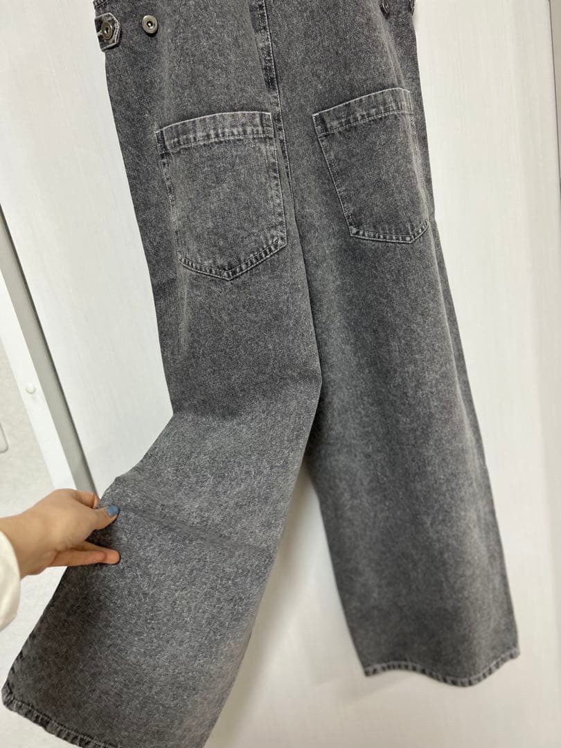 グレー デニム サロペット Mサイズ　ヤマダヤラディエイトRADIATE