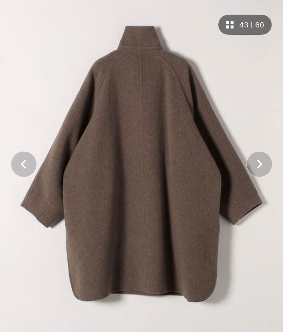 quaranciel リバースタンド&テーラードダブルブレストAラインコート