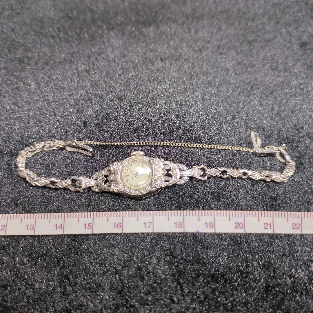 Hamilton　ダイヤモンドベゼル　14K　腕時計　非稼働　アンティーク