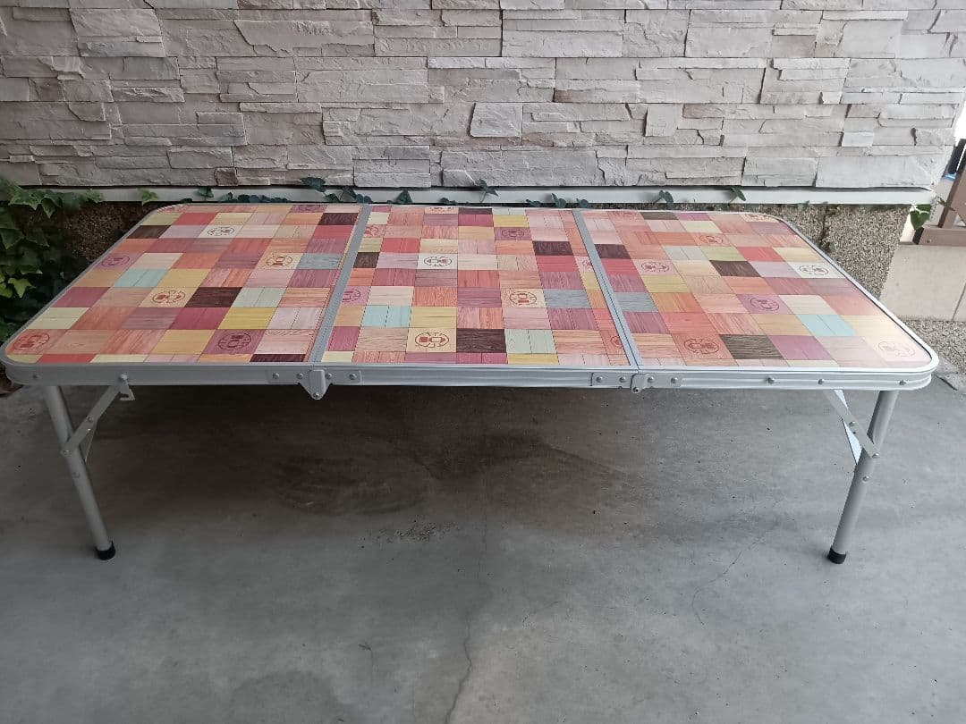 【Coleman】ナチュラルモザイクリビングテーブル/140