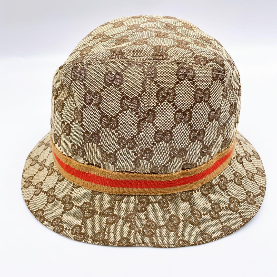 GUCCI グッチ　GG柄　 バケットハット　Lサイズ　帽子
