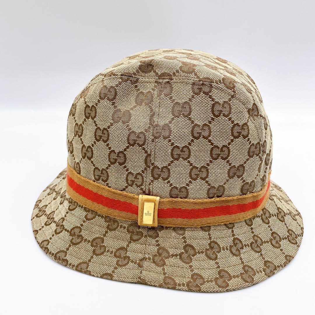 GUCCI グッチ　GG柄　 バケットハット　Lサイズ　帽子