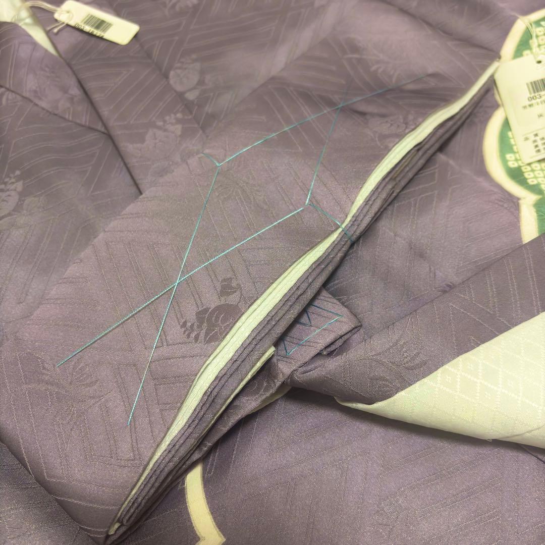 【新品】正絹 京友禅 多色染 伝統色 葡萄色 本金彩 お宮参り 産着 襦袢付