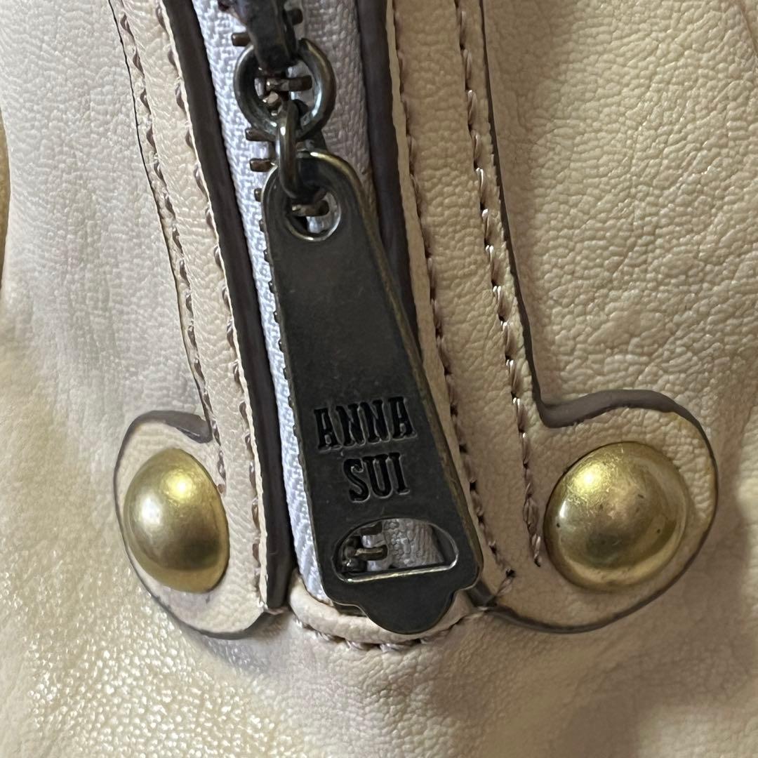 mie☆アナスイ☆ドリトルシリーズ本革レザートートバッグ蝶チャーム