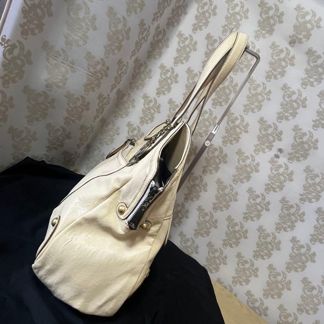 mie☆アナスイ☆ドリトルシリーズ本革レザートートバッグ蝶チャーム