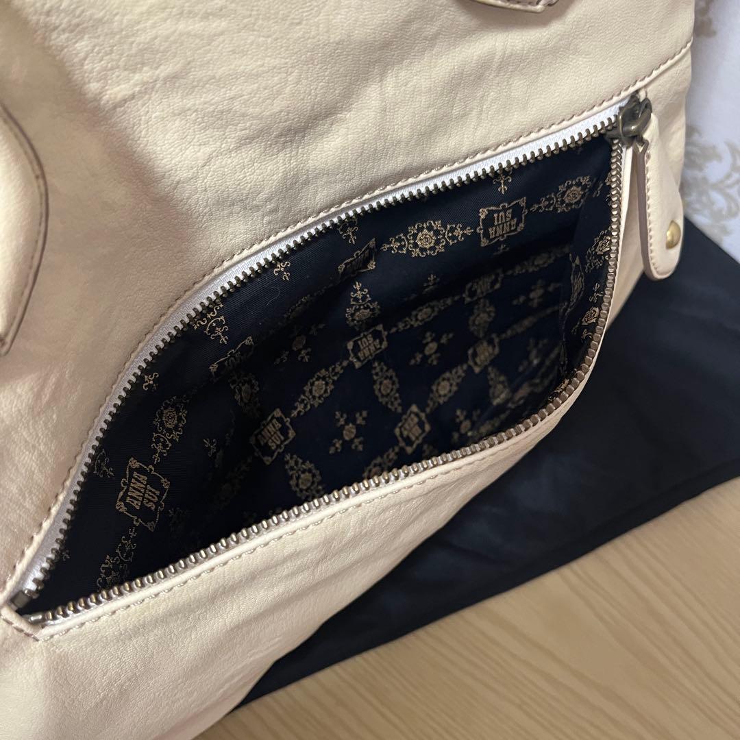 mie☆アナスイ☆ドリトルシリーズ本革レザートートバッグ蝶チャーム