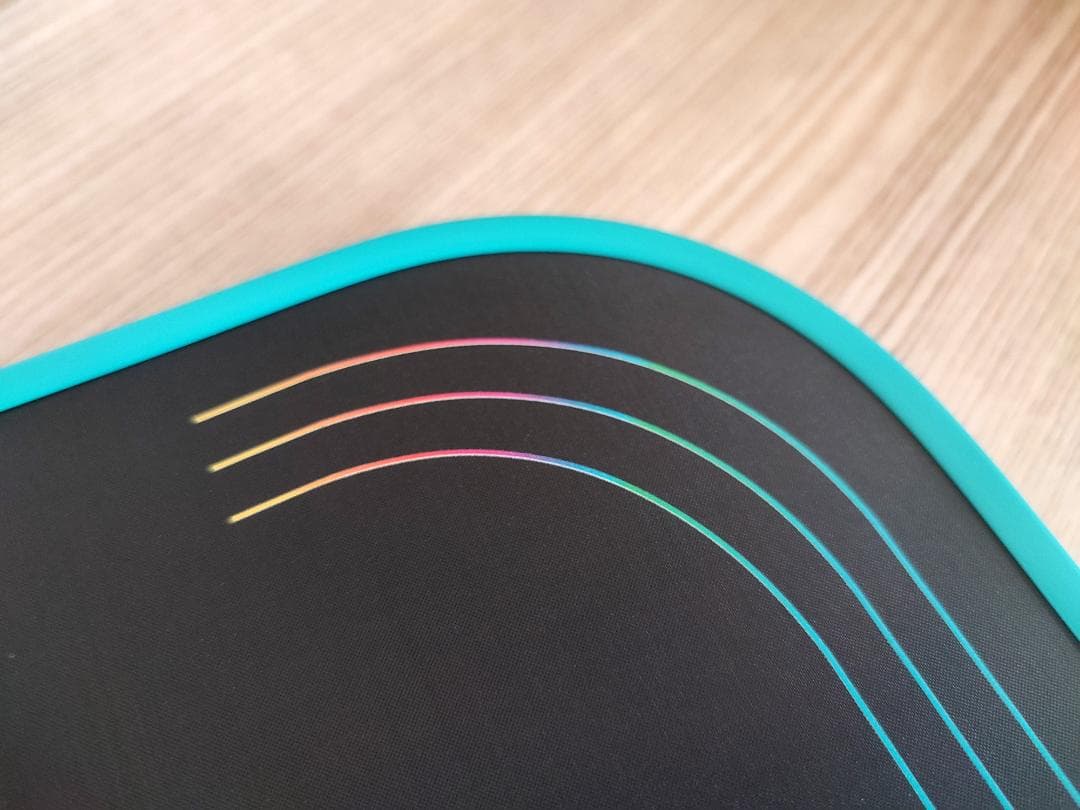 ピックルボール パドル T700生カーボンファイバー 水色 16mm