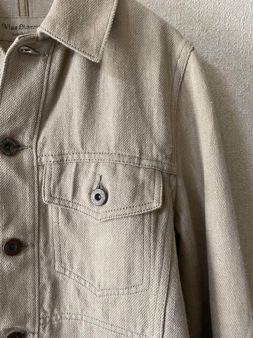 Vlas Blomme リネンデニムジャケット