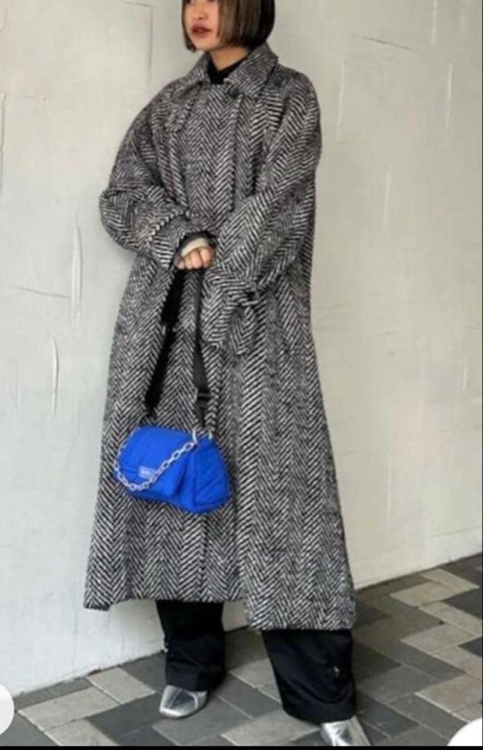 MAISON SPECIAL メゾンスペシャル ヘリンボーン ロングコート　38