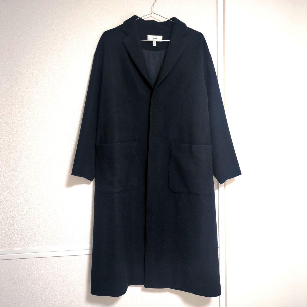 極美品 HYKE ウールショップコート サイズ1 2017AW