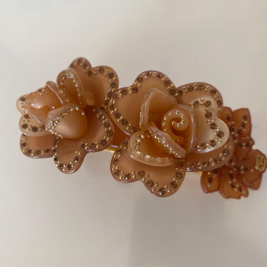 Alexandre De Paris ラインストーン装飾ローズ バレッタ♡美品♡