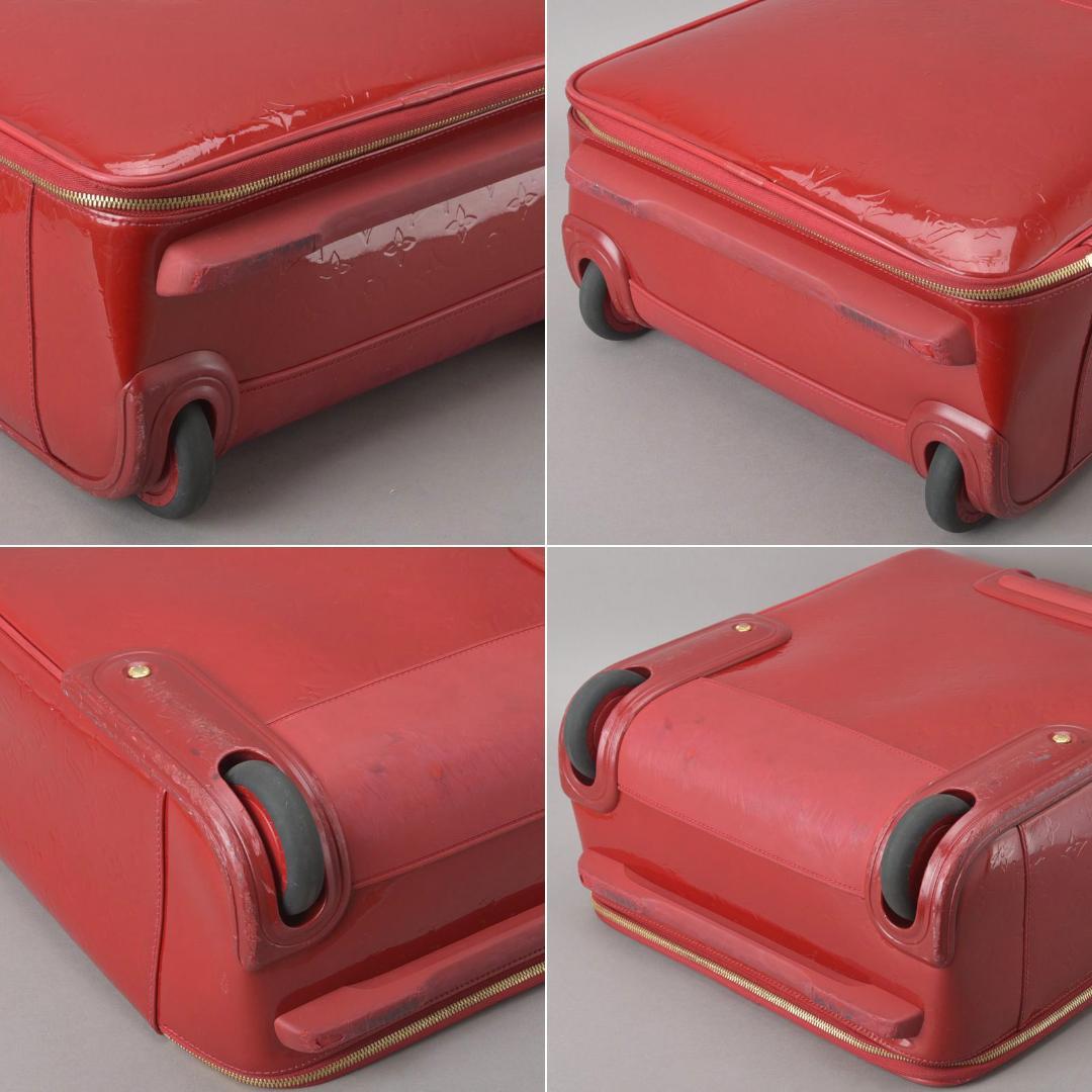 ルイヴィトン◇ペガス45 キャリーバッグ スーツケース モノグラムヴェルニ 赤