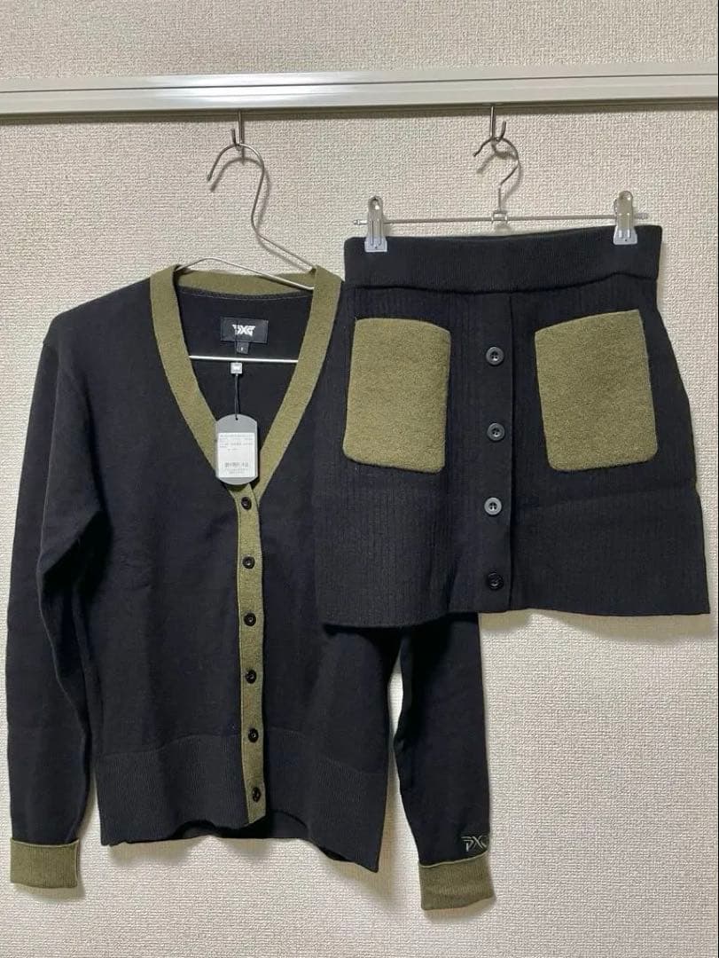 レディースウェア PXG TRI TONE CARDIGAN&SKIRT MATCHING SET