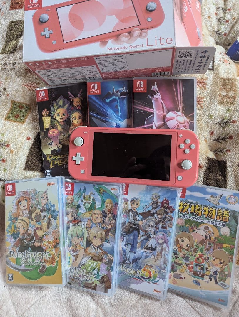 Nintendo Switch Lite ピンク + ゲームソフト5本