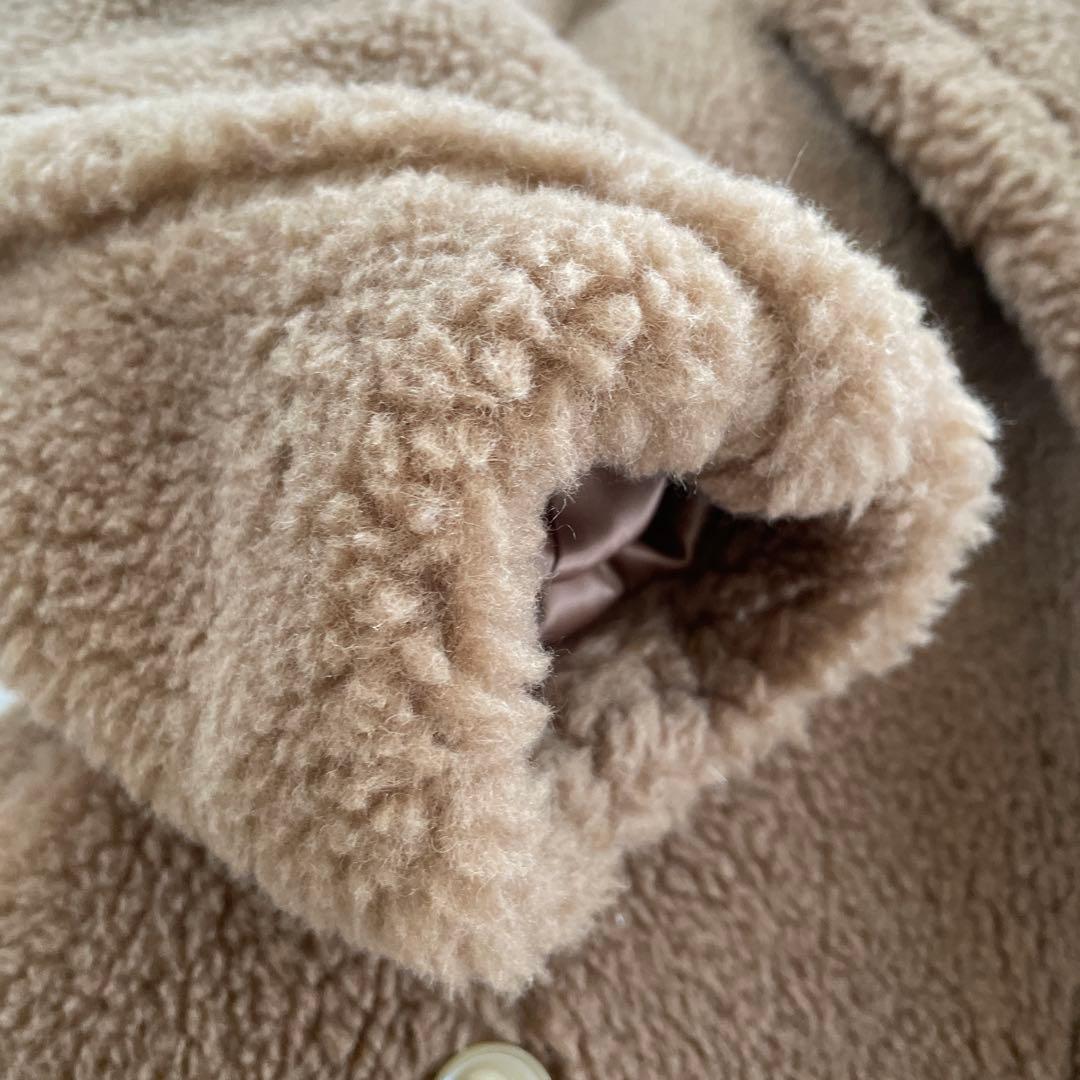 【アルパカ88%使用】極暖！キャメル ボア オーバーサイズ テディベアコート