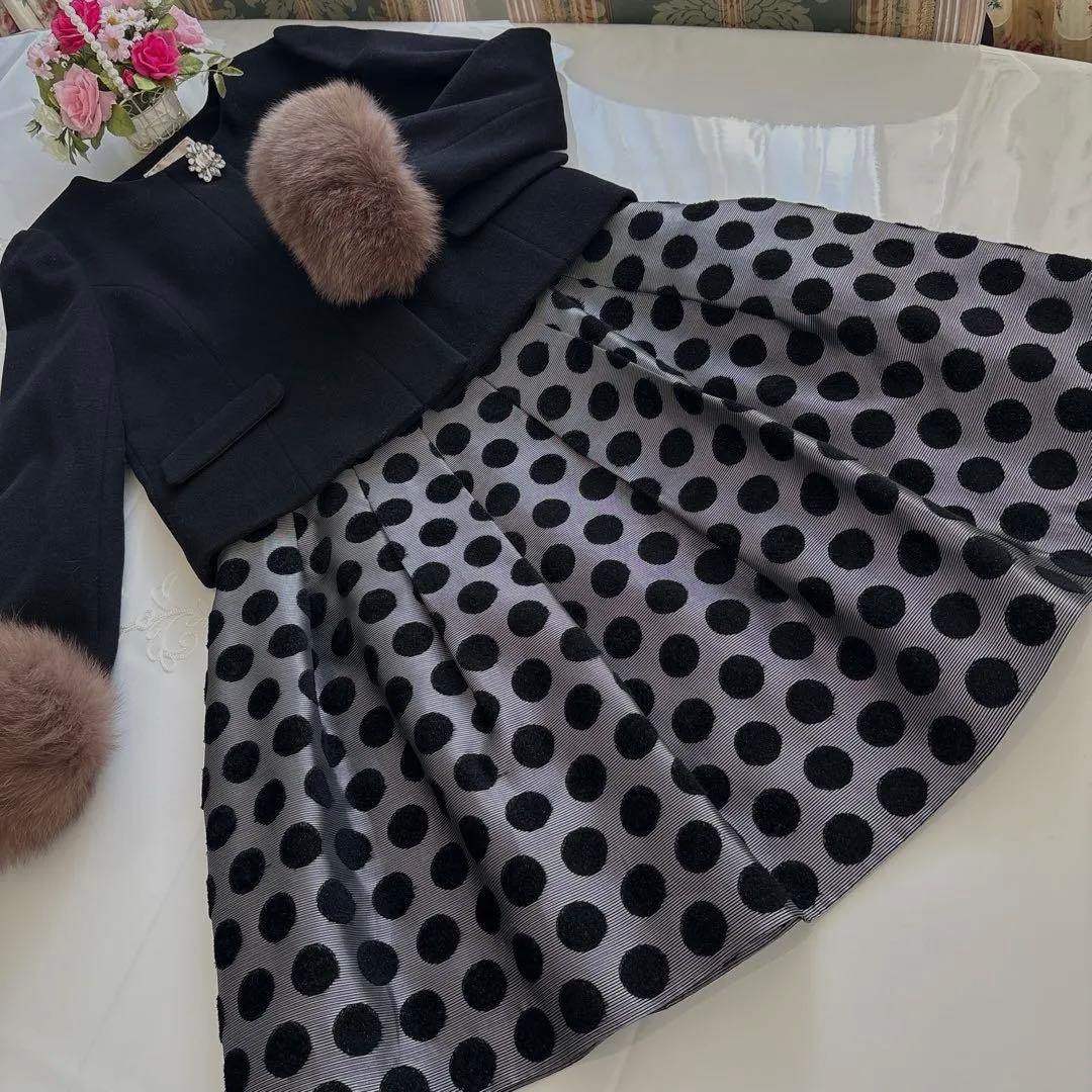 アプワイザーリッシェ　フォックスファー付き　ショートコート　サイズ2（M）