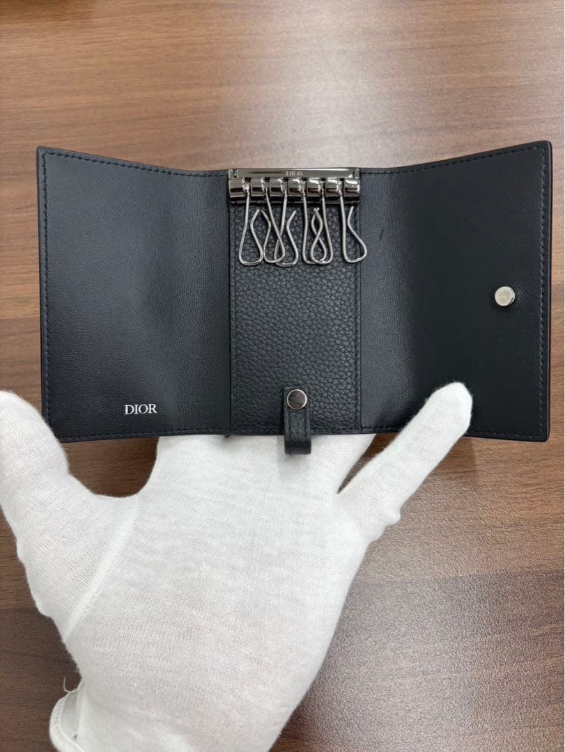 美品✨Dior ディオール キーケース 6連 ブラック レザー ユニセックス