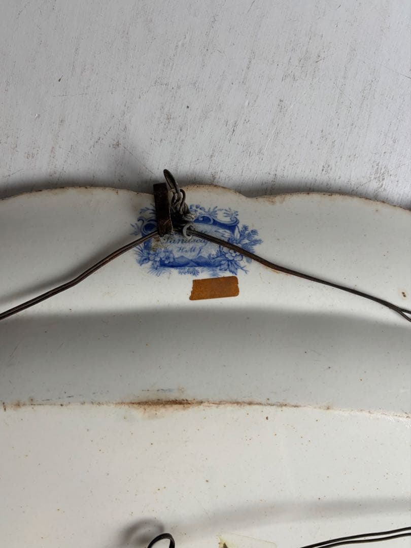 580 骨董 アンティーク 19世紀 絵皿 飾り皿 大振り イギリス フランス