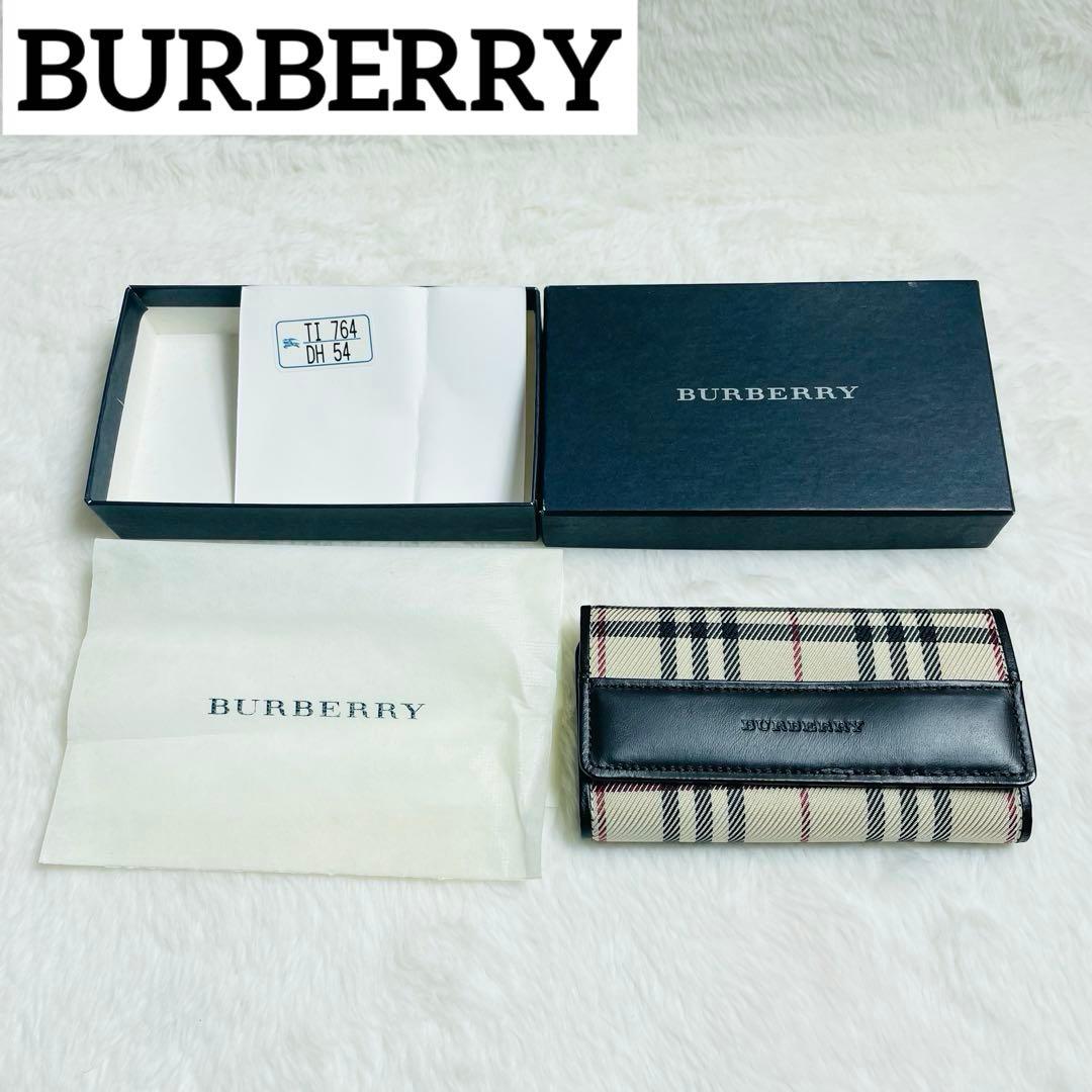 新品未使用品 箱付き　BURBERRYノバチェック 5連キーケース ベージュ