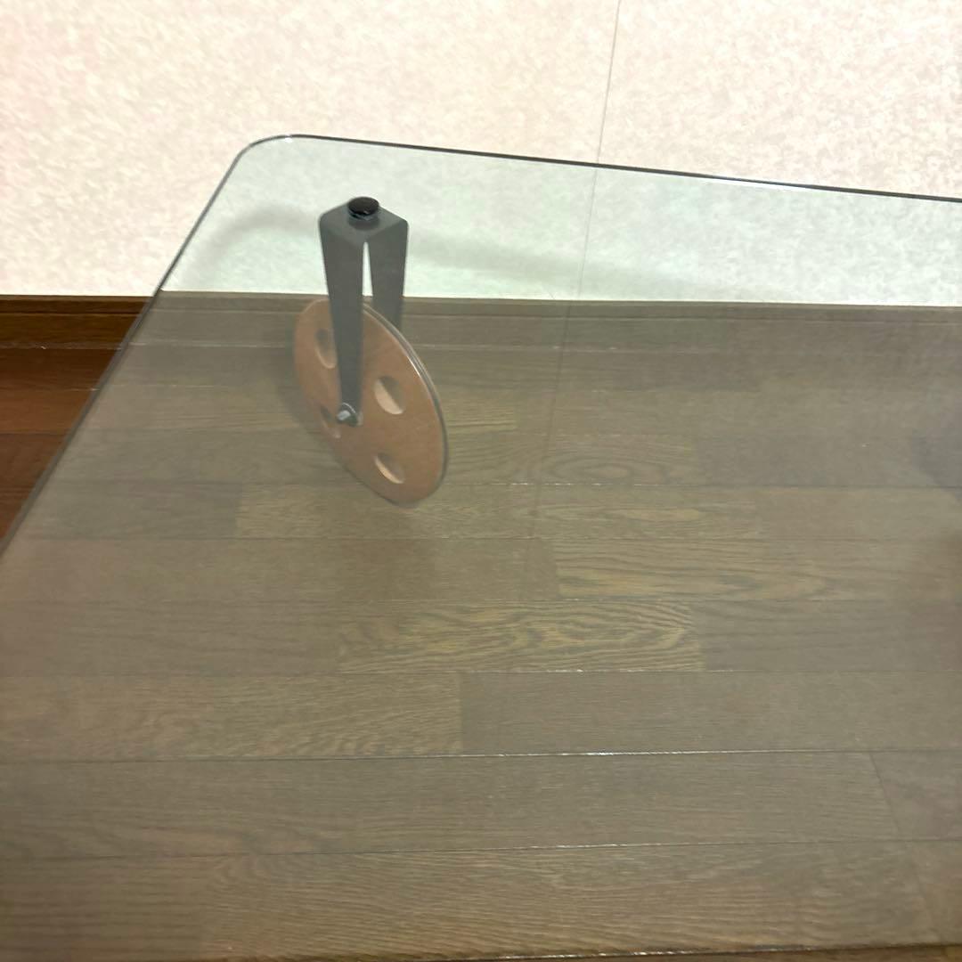 【良品】※直接お渡しのみ イタリア製 ガラストップ コーヒーテーブル