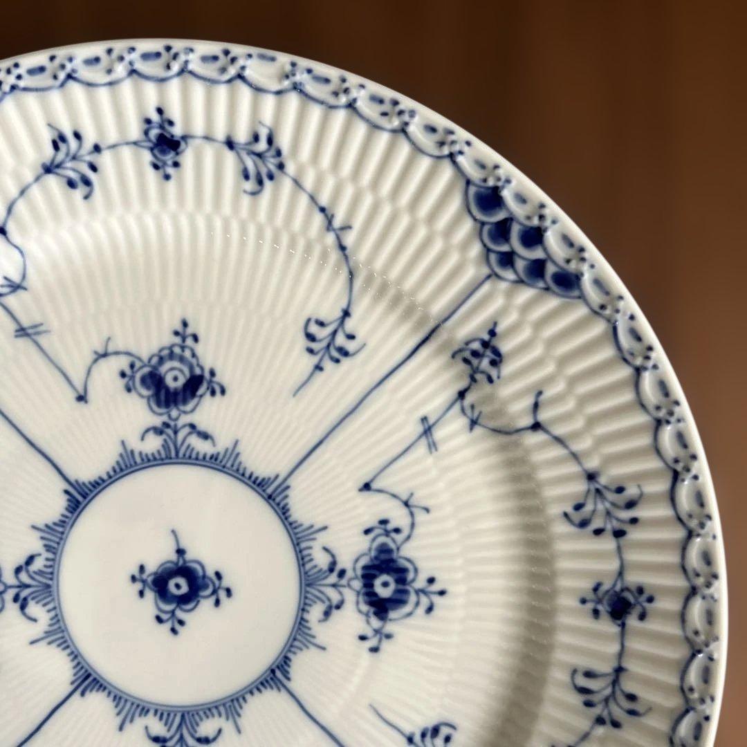 ロイヤルコペンハーゲン　ブルーフルーテッド　ハーフレース　プレート　大皿