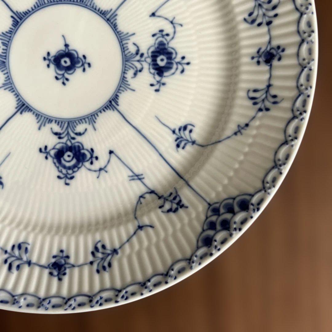 ロイヤルコペンハーゲン　ブルーフルーテッド　ハーフレース　プレート　大皿