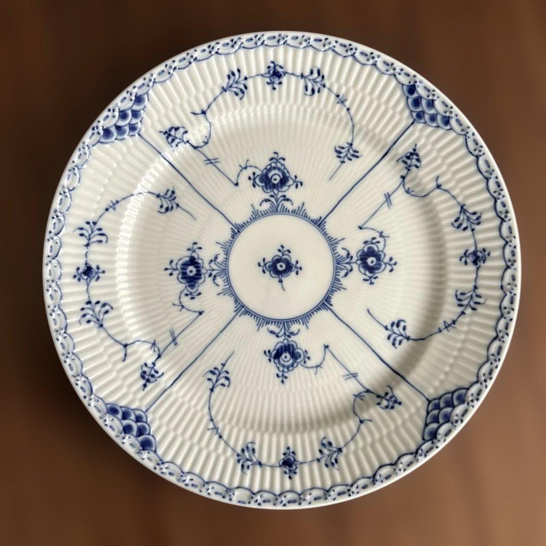 ロイヤルコペンハーゲン　ブルーフルーテッド　ハーフレース　プレート　大皿